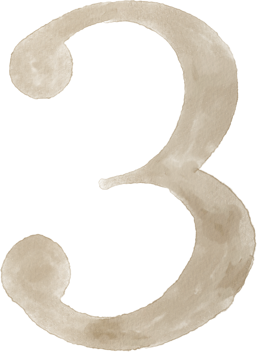 number watercolor